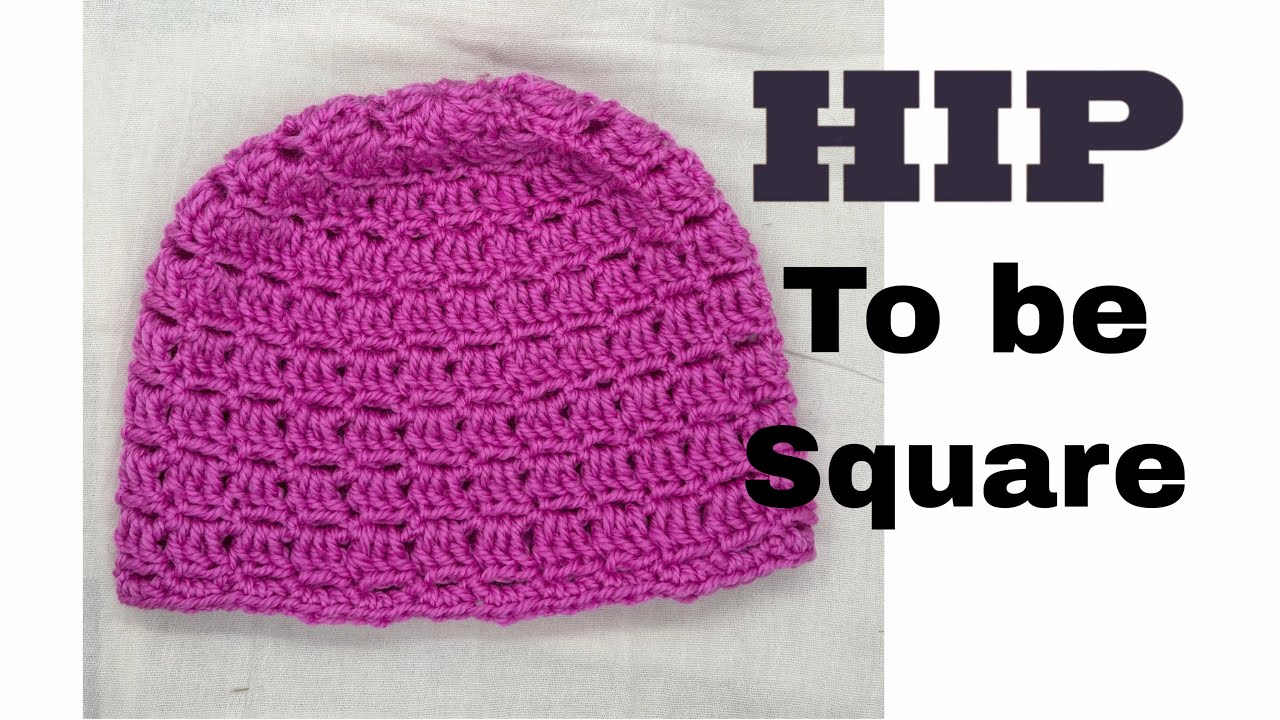 Squares Crochet Hat Tutorial 