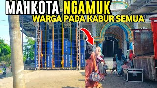 DETIK-DETIK MAHKOTA NGAMUK DI ACARA HAJATAN || WARGA PADA KABUR KENAK BASS HOREG ANAK'E RISWANDA