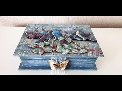 Dimensional Decoupage Wooden Box Tutorial & Notebook