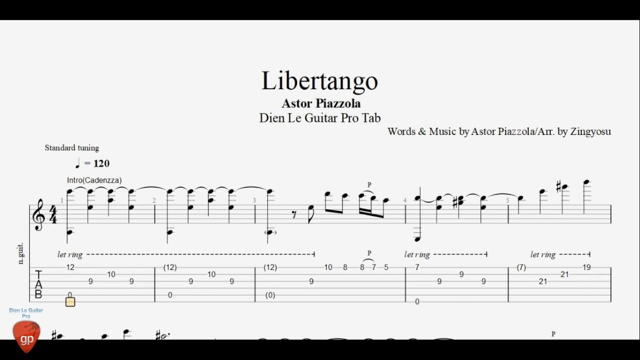Libertango by Astor Piazzola - Guitar Pro Tab Libertango by Astor Piazzola - Guitar Pro Tab