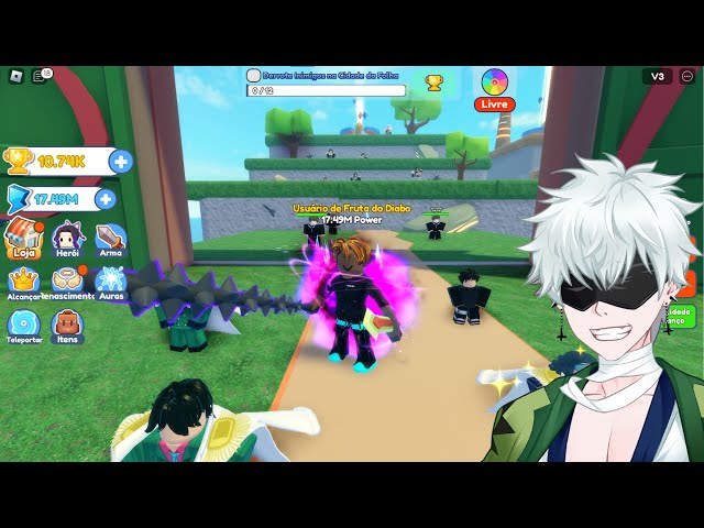 Game de roblox, ate me esquecer. O jogo mais em alta do roblox com media  150k por hora, game de clicker. [UPDATE 8] Anime Fighters Simulator do 94%  8141 mil FIBHTERS Welcome