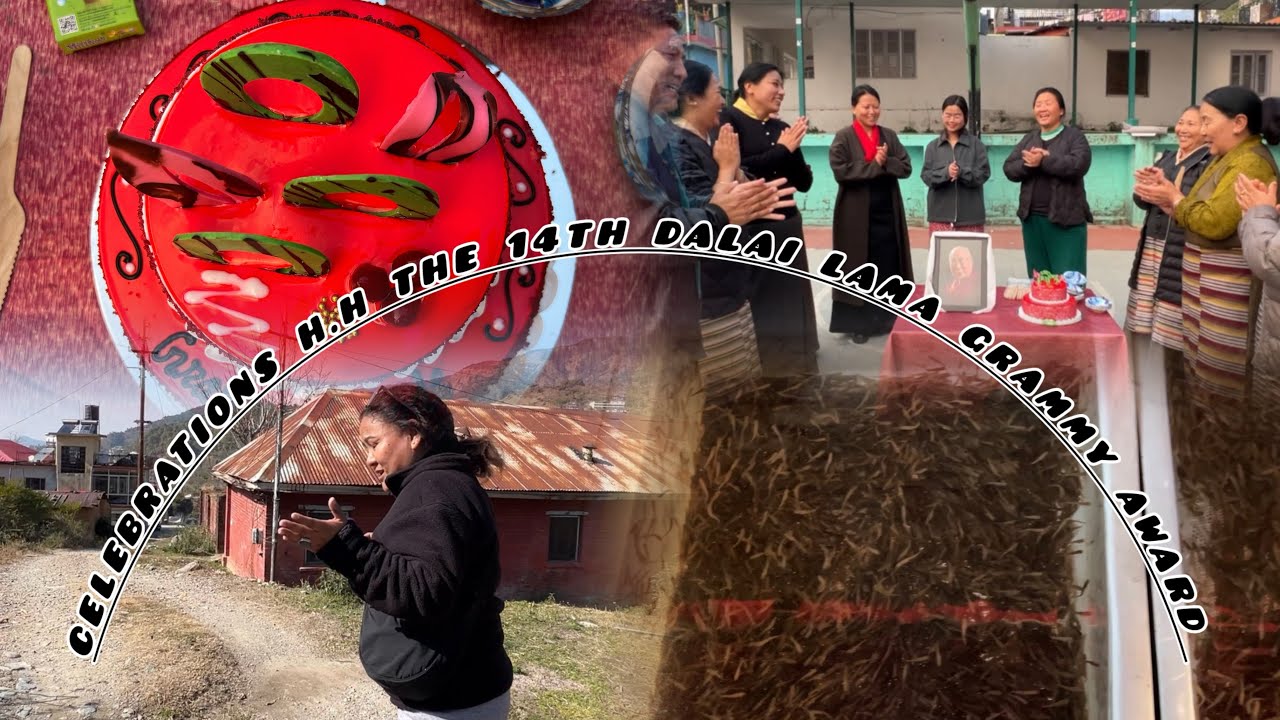 #Celebrating H.H 14th Dalai Lama Grammy Awards ￼# Fish farm #meet Ama Tensang#