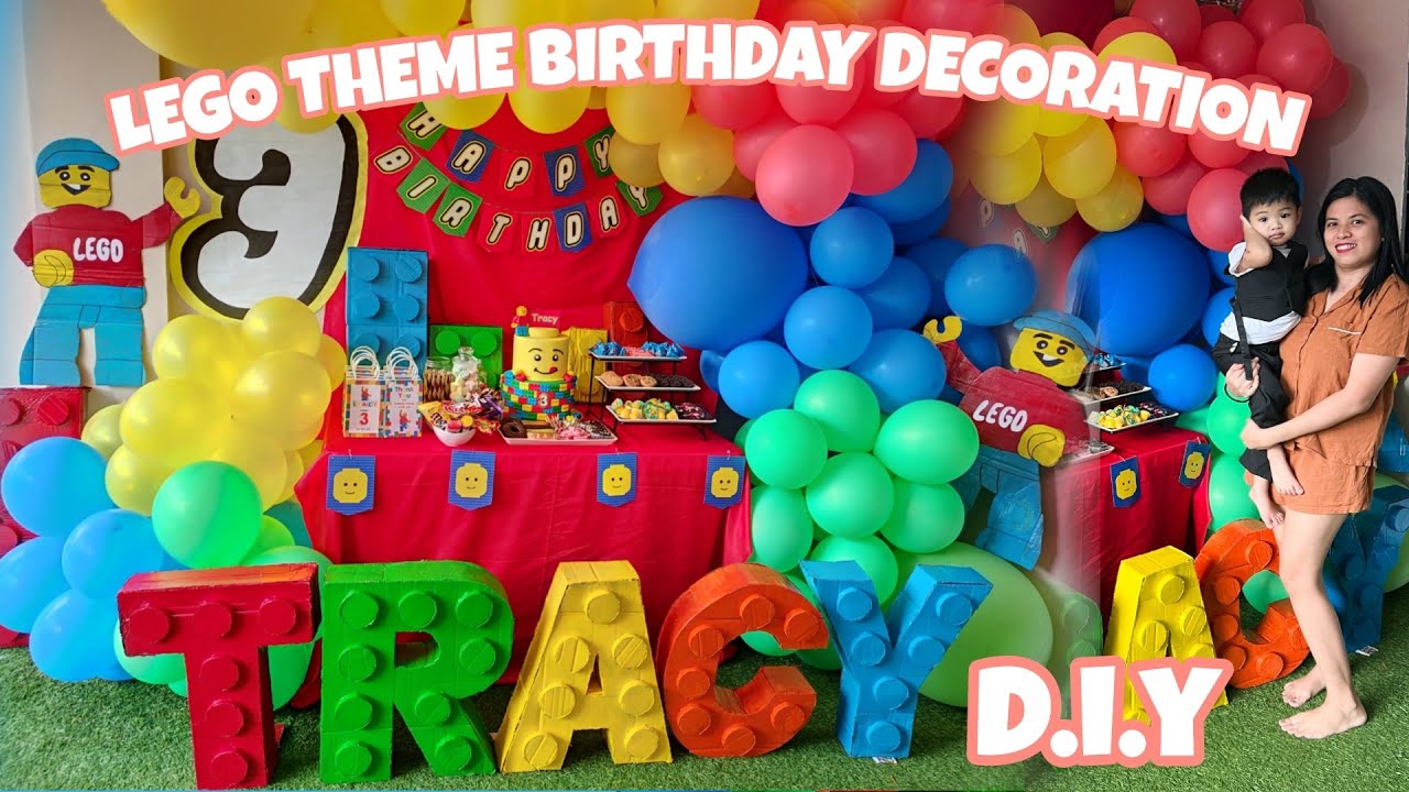 aften Rundt om salat Lego Theme Birthday Decoration Ideas DIY | DIY Lego Birthday Party - YouTube