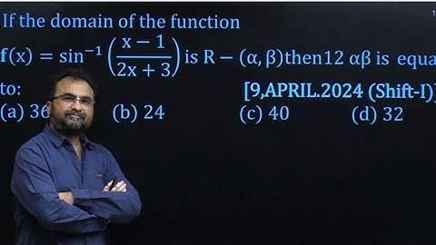 JEE Main PYQ inverse trigonometry 9 April 2024 Shift 1