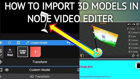 How to import 3D models in node video editer app. How to import PRISMA3D models in node video editer