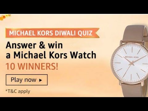 Amazon Michael Kors Diwali Quiz Answers: Play And Win Smart Watch (10 Winners)