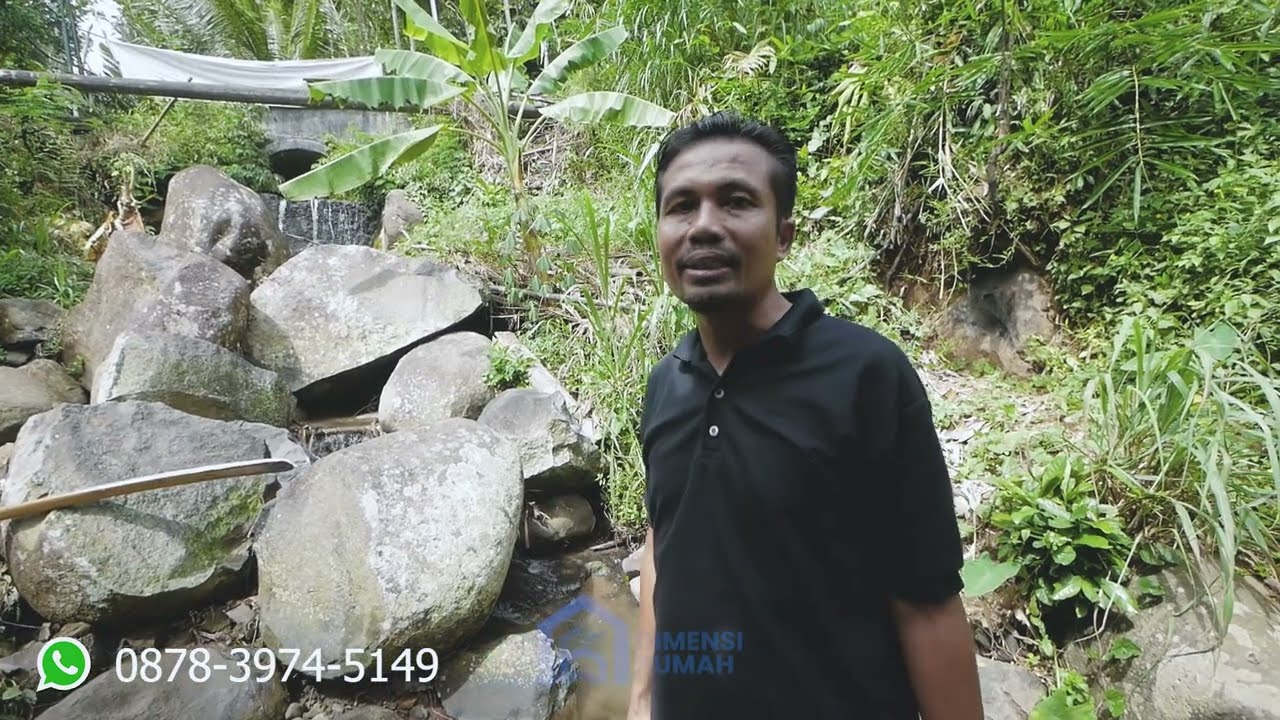 (SOLD) Rumah dan Tanah dengan Air Terjun Kecil dan Diapit 2 Sungai, dekat Wisata Tumpeng Menoreh