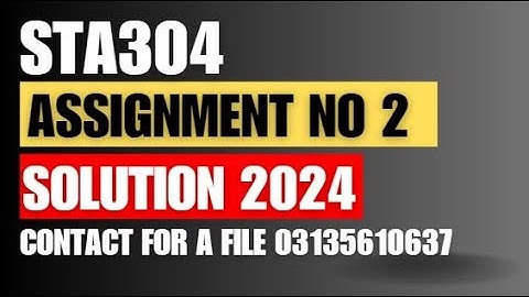 sta304 assignment 2 solution 2024|sta304 assignment 2 solution spring 2024 #sta304 #sta