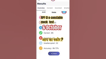 RPF SI & constable mock test❤️ #rwa #viralvideo