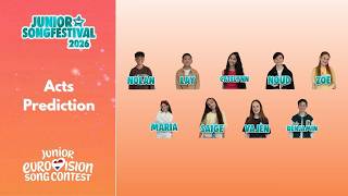 Details Junior Songfestival 2026 | Acts Prediction Guide