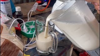 Preparando un licuado con energía Solar