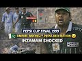 Inzamam Ul Haq Shocked After 3rd Umpire Wrongly Press Red Button | Pepsi Cup Final v India1999