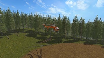Transporting logs with helicopter  | Pondcliff Logging | Farming Simulator 2017 | Episode 8