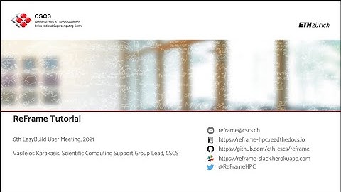 ReFrame tutorial - part 1/3 (EUM