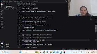 Python file operations - student registration application