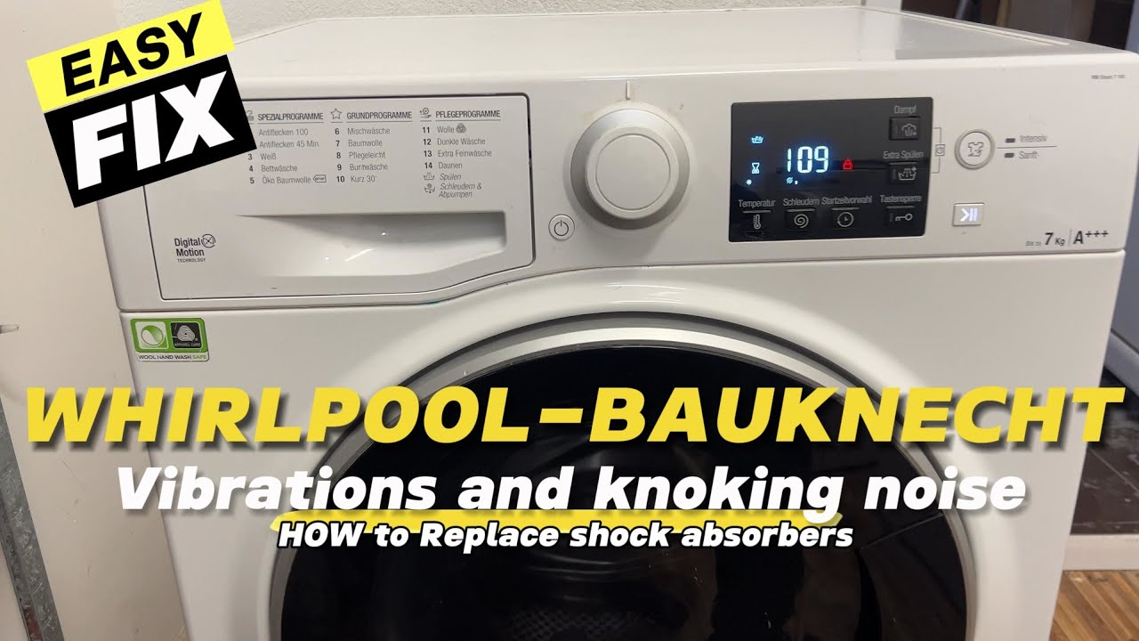 Easy Fix Whirlpool Bauknecht washing machine vibrating and knocking