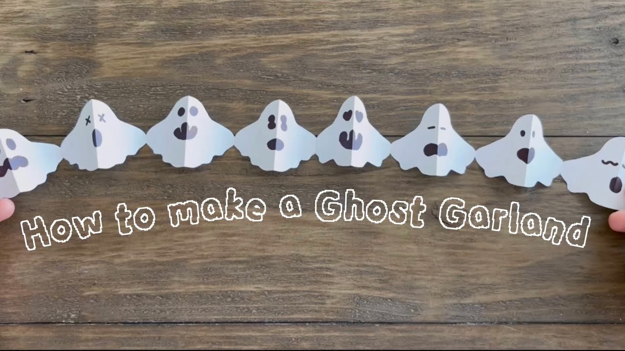 How to Make a Paper Ghost Garland | Easy DIY Halloween Decoration - YouTube