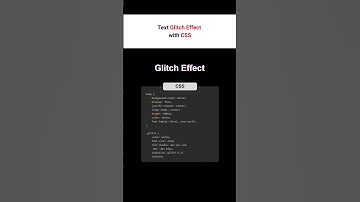Text Glitch Effect with CSS 🕺#Shorts