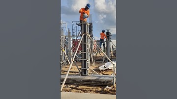 Technical casting concrete of gate column concrete