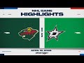 NHL Game 1 Highlights | Wild vs. Stars - April 18, 2026
