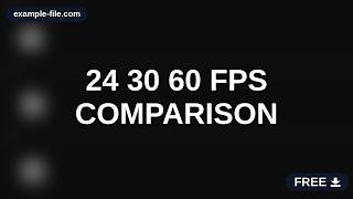 24 FPS vs 30 FPS vs 60 FPS Comparison