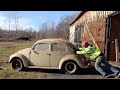 Cleaning the Nasty Forgotten Barn Find VW Beetle - What's inside ?