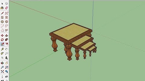 Coffee Tables - Sketch Up - follow me and component - 3D Modelling