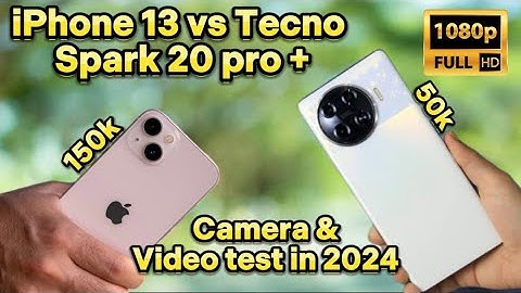 iPhone 13 vs Tecno spark 20 pro plus camera & video comparison in 2024