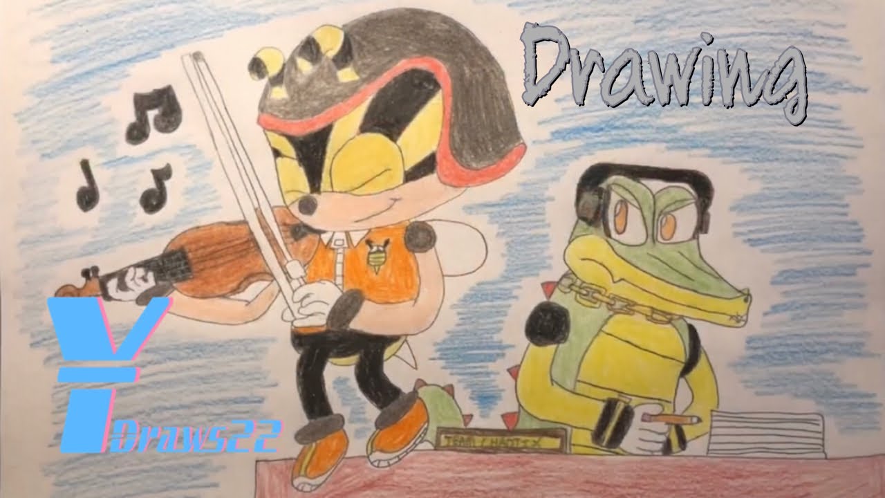 Bee Music - Hand Drawn Drawing