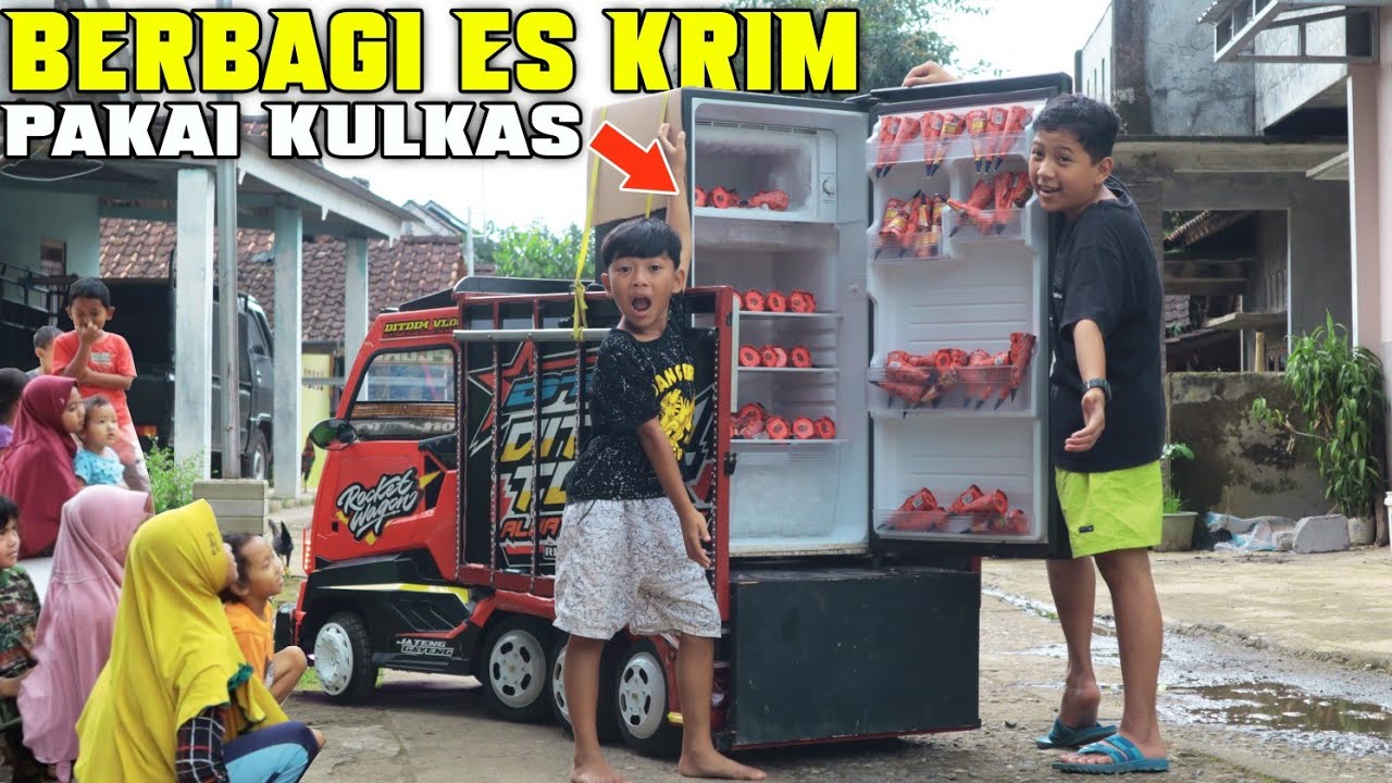 DITDIM BERBAGI!! dimas dan kakadit pakai truk muatan kulkas dan berbagi ...