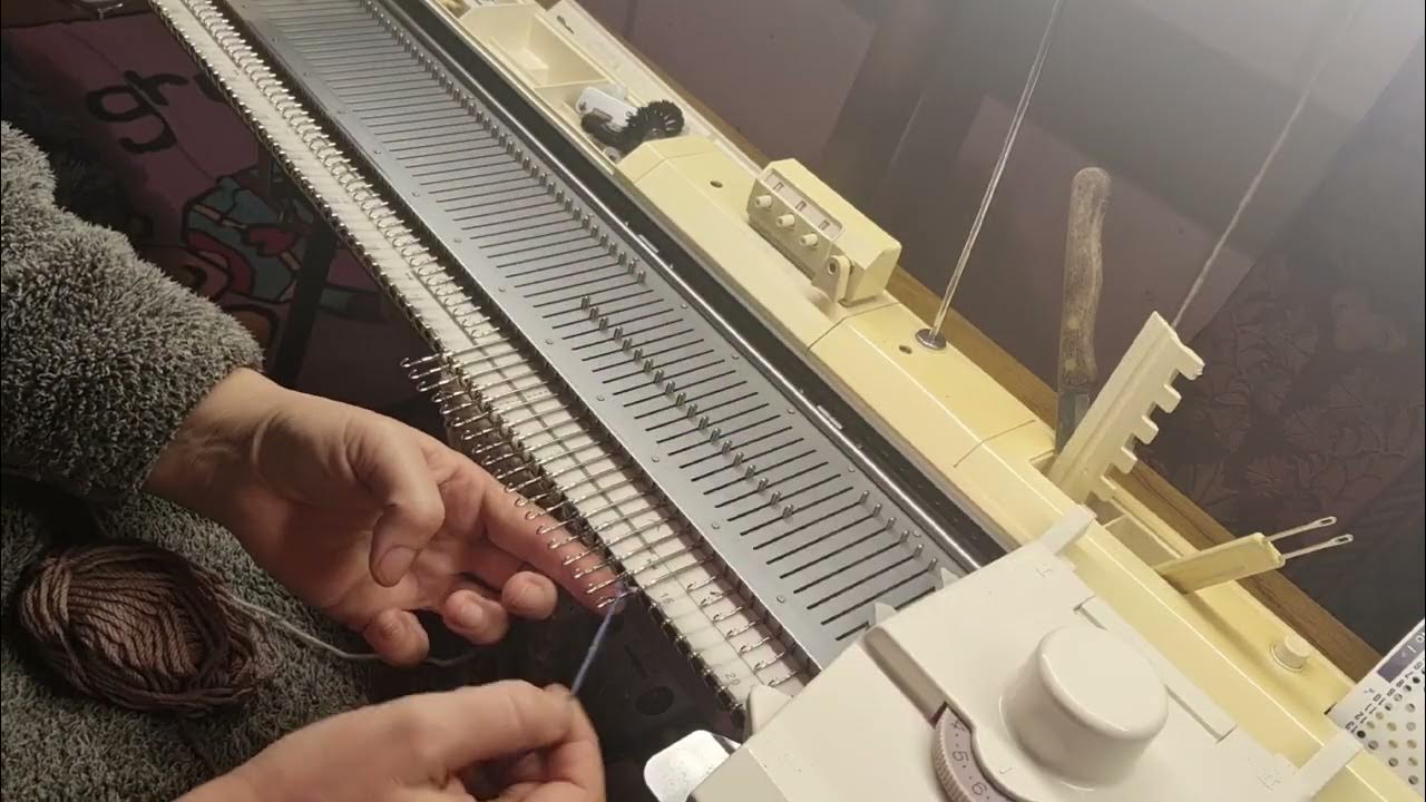 How to knit chunky intarsia kh260 bulky knitting machine YouTube