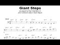 Giant Steps - Paul Chambers' bass line TRANSCRIBED (follow ➝ Read ➝ PLAY along)