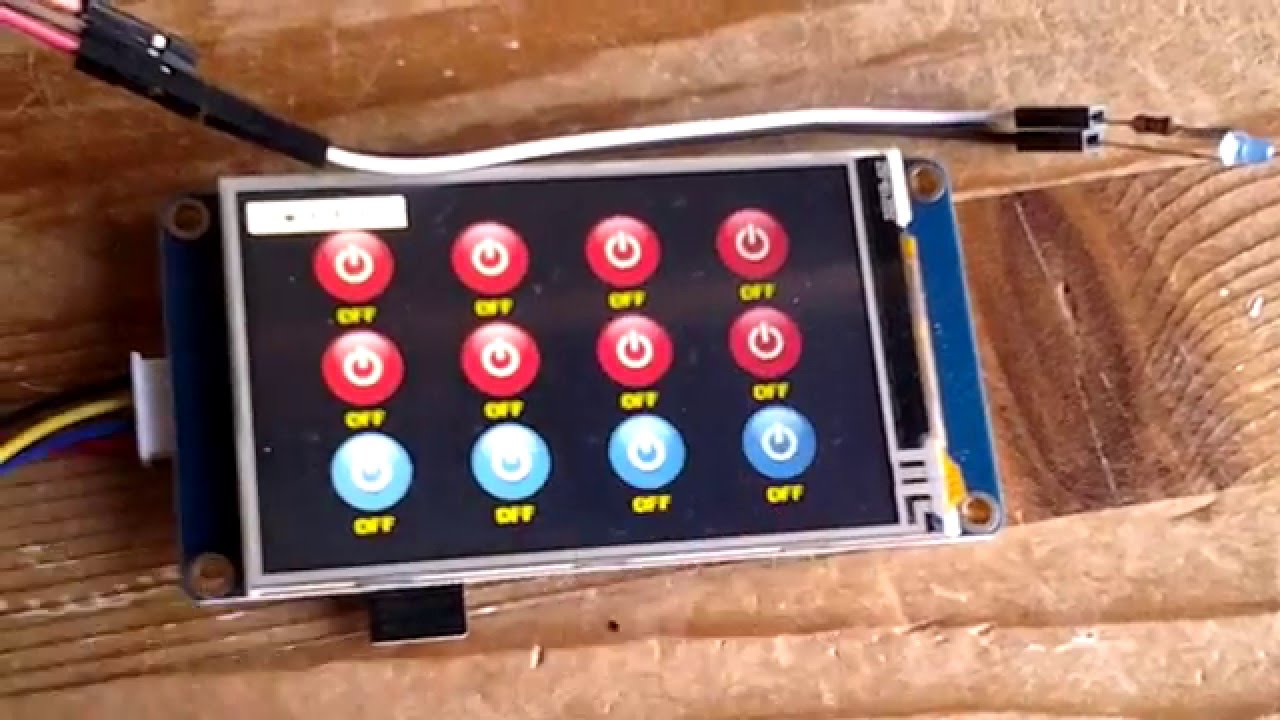 Nextion display with touch - YouTube