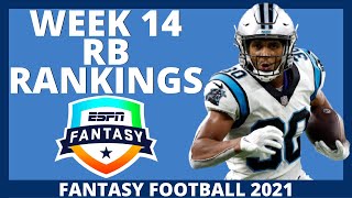 2021 Fantasy Football - Week 14 Running Back Rankings