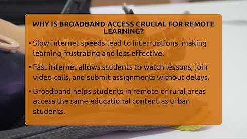 Why Is Broadband Access Crucial For Remote Learning? - Talking Tech Trends