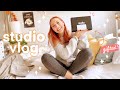 STUDIO VLOG 10| MY FIRST BRAND COLLAB!! Unboxing Gifted SUDIO Earbuds & Creating Fall Art Print!!🍂🎃🍄