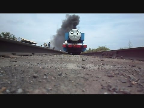 Thomas The Train & Percy The Train Run Over My Camera - YouTube