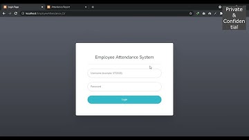 Employee Attendance System Full PHP Project with Source Code