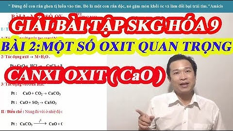 Hóa học 9 một số oxit quan trọng năm 2024