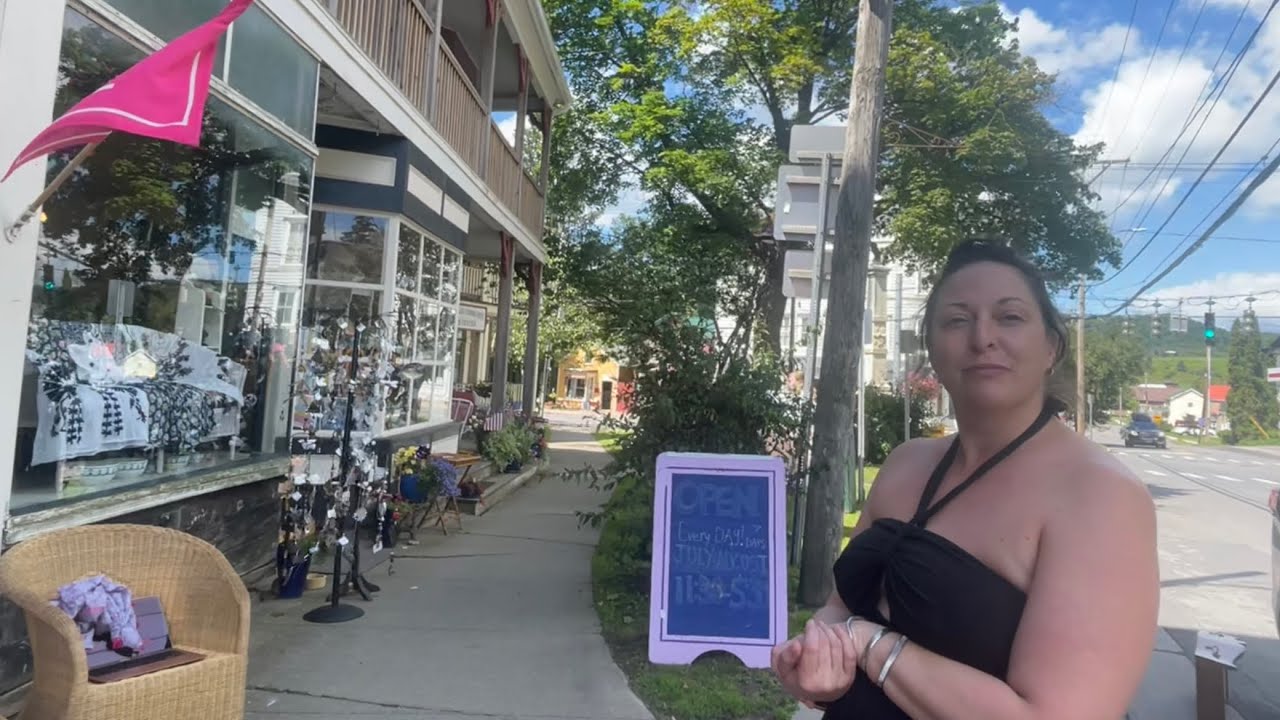 Window shopping in Cherry Valley, NY. Downtown walk through.