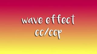 wave effect on cute cut pro!