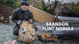 Knapping A Massive Brandon Flint Nodule with Dr. James Dilley