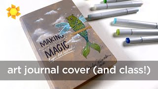 Copic Art Journaling Book Cover Art