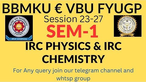 SEM-1।।BBMKU।।VBU।।FYUGP।।Session 23-27।। IRC Classes।।