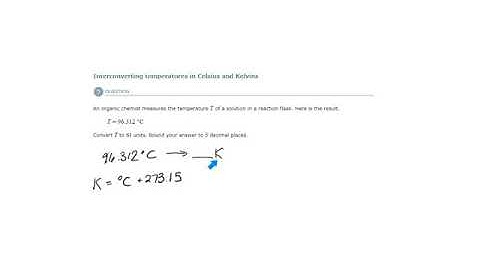 ALEKS - Interconverting temperatures in Celsius and Kelvins - Example 2