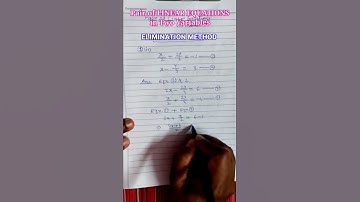 Elimination Method, CBSE, LINEAR EQUATIONS IN TWO VARIABLES, CLASS 10, #Shorts