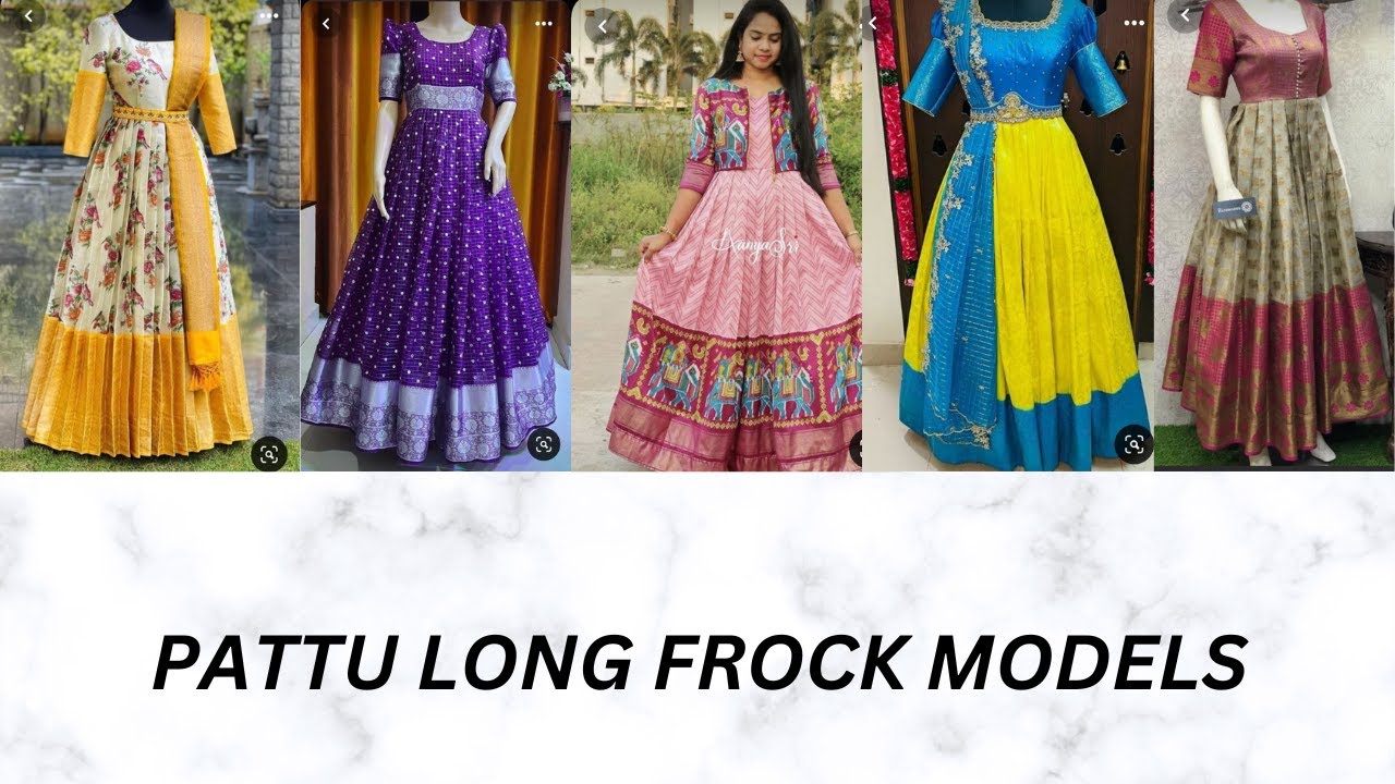 Pattu Long Dress Designs 🤩 Covert Old Saree Into New Dress Design  Ideas|Reuse Old Saree To Long Gown - YouTube