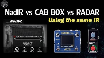 RADAR vs CAB BOX vs NadIR using the same IR.