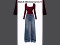 Effortless Stylish Jeans Top Outfit Ideas for Women | Casual Chic Lookbook#viral #shorts #trending