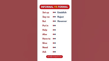 Informal and Formal English Examples #esl #ielts #shorts